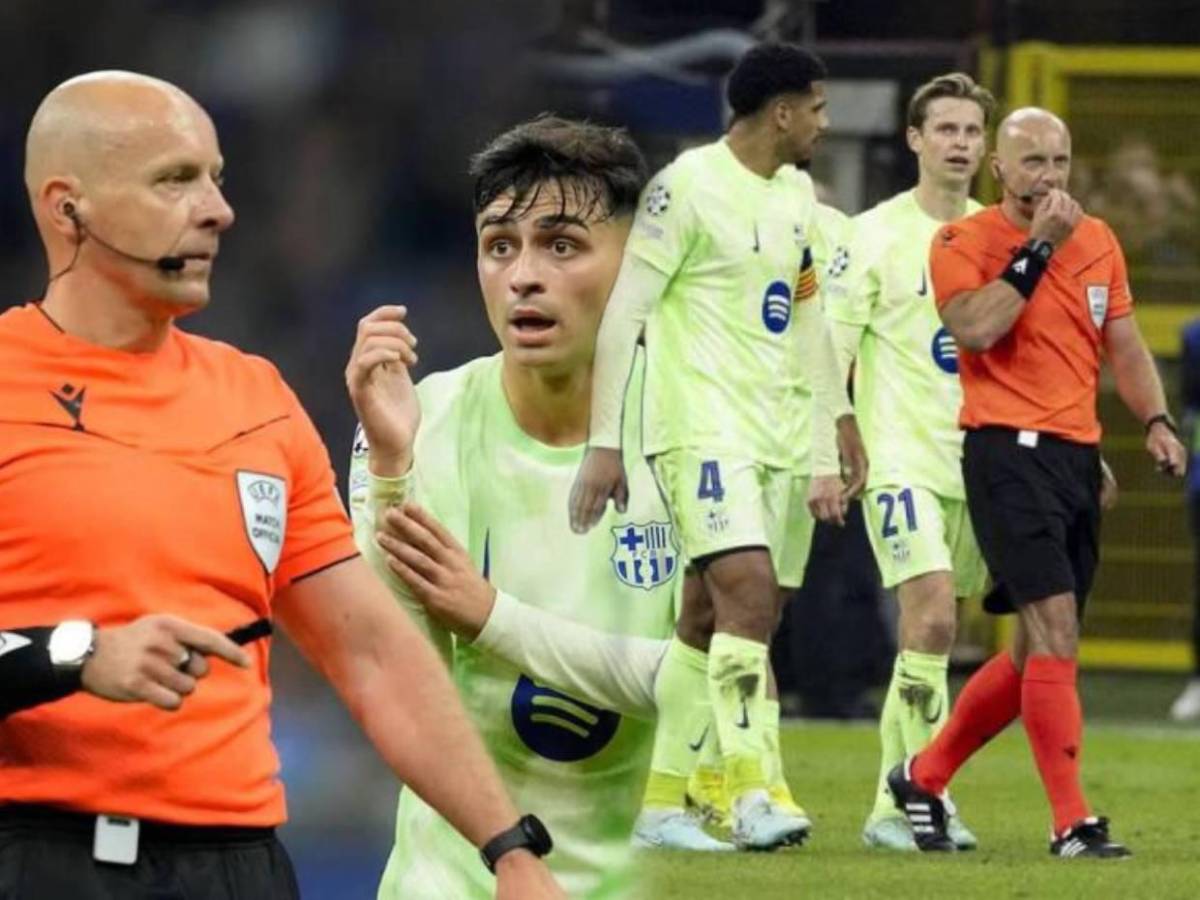 Árbitro del Inter vs Barcelona responde y se burla de Pedri tras eliminación de Champions League