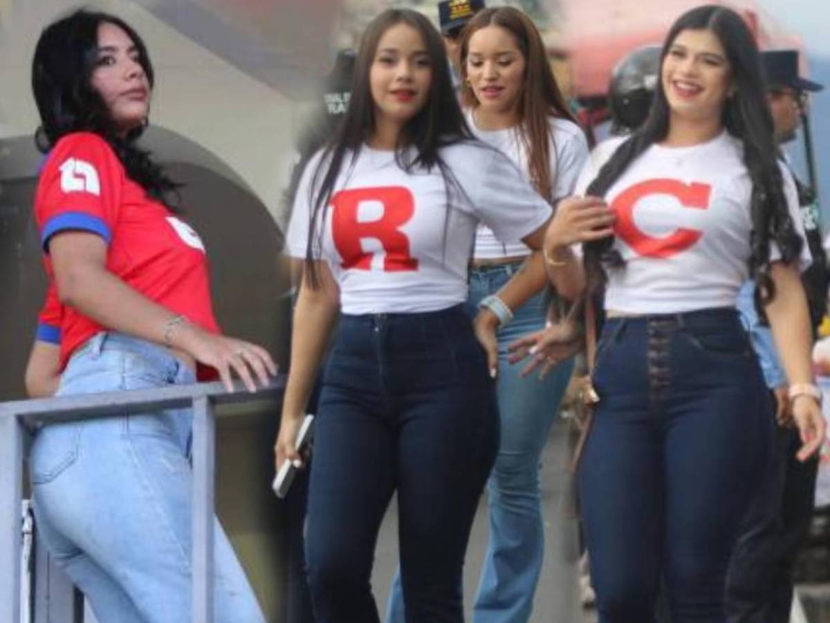 Las bellas chicas que se robaron  miradas en el clásico capitalino entre Motagua y Olimpia