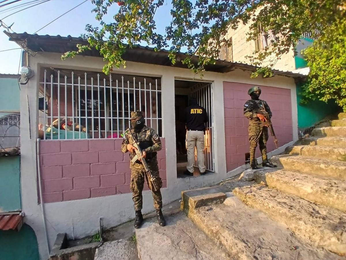 Allanamientos contra red de extorsión y sicariato en Francisco Morazán y Choluteca
