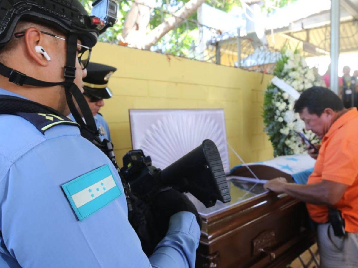 Despiden a Esteban Vargas, policía que perdió la vida tras un enfrentamiento en Chamelecón