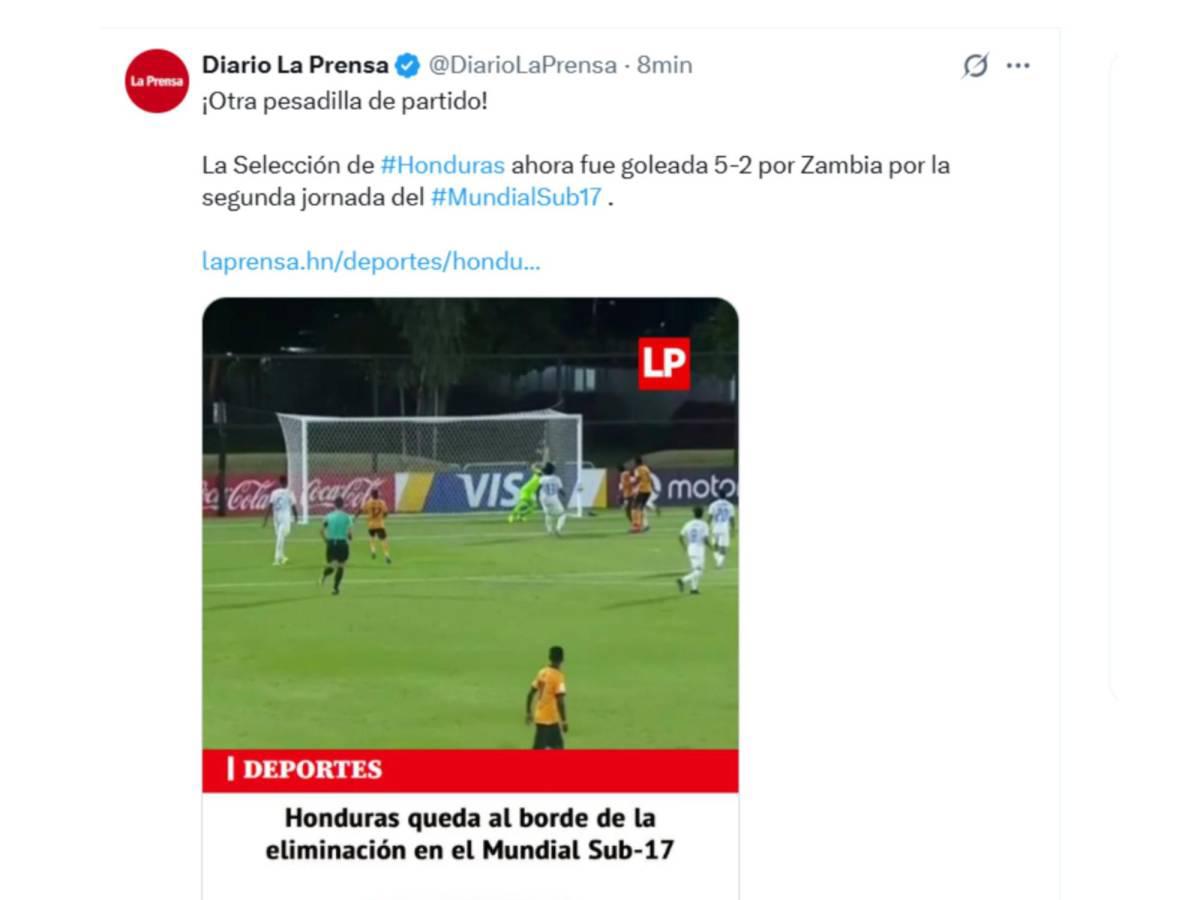 Indignación en medios catrachos por goleadas a Honduras en el Mundial Sub-17