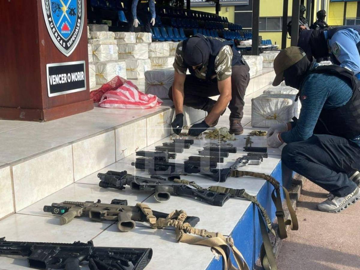 Decomisan 1.2 toneladas de supuesta cocaína ocultas en una cisterna en El Progreso