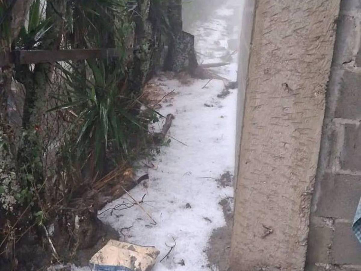 ¿Lluvia de granizo en Siguatepeque? Esto fue lo que ocurrió