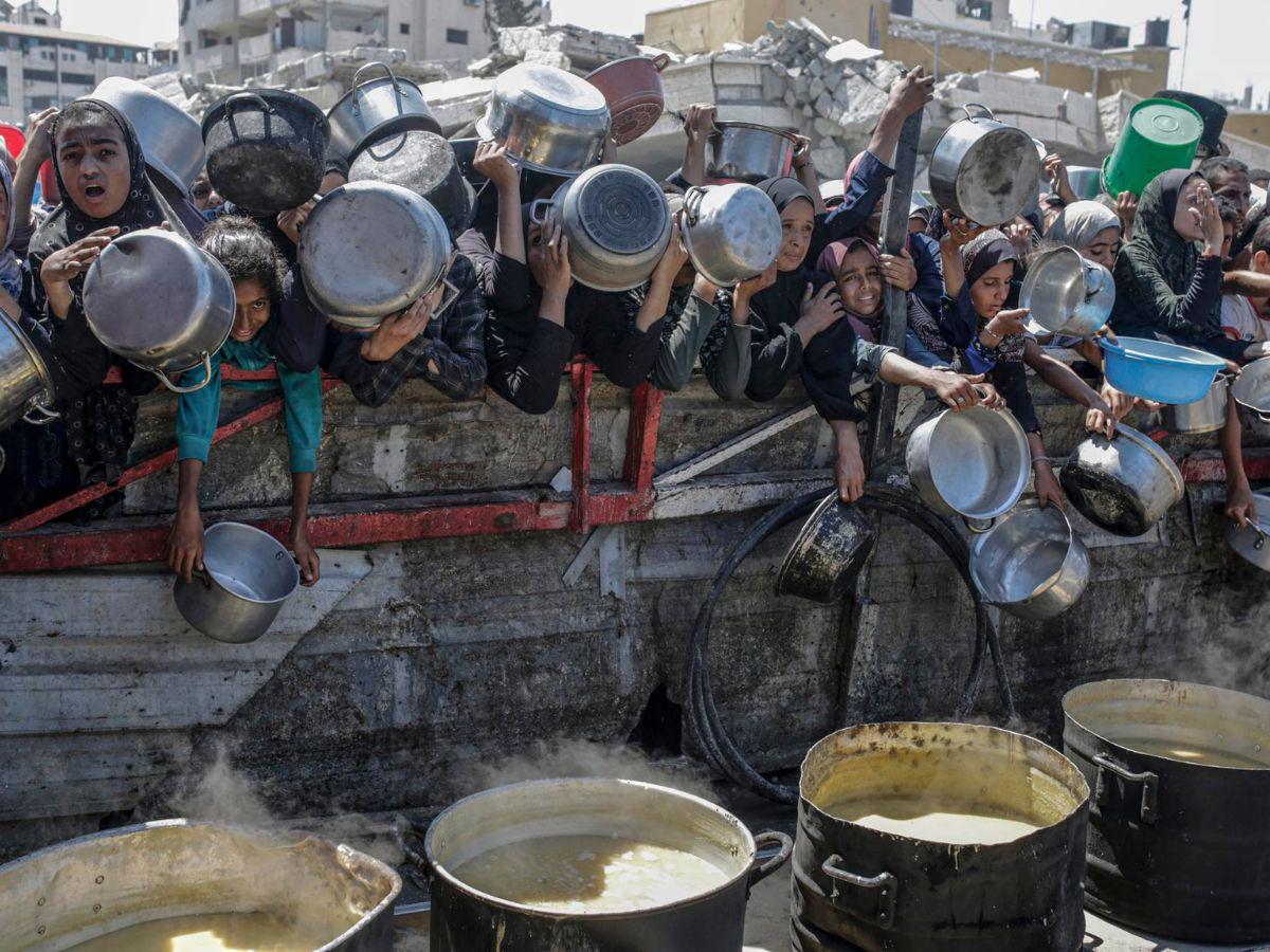 Desesperación y hambre: la lucha de los palestinos por conseguir comida en Gaza