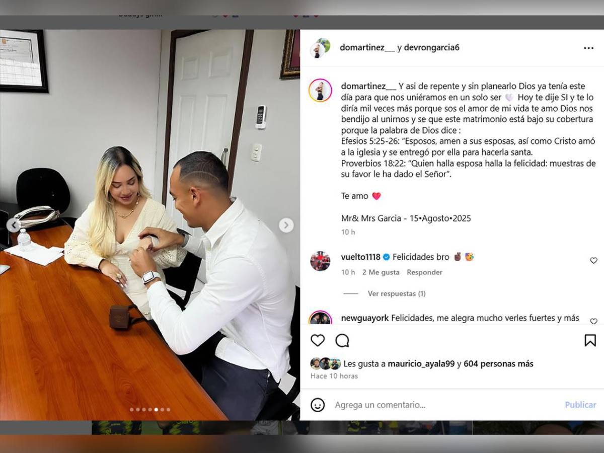 La guapa licenciada que se casó sin hacer mucho ruido con jugador hondureño