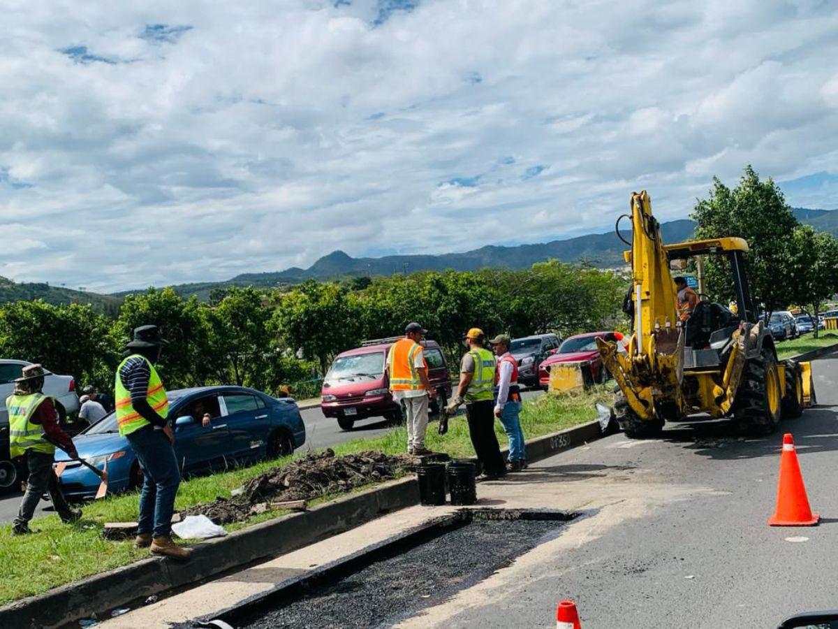 Con tres frentes de trabajo bachean el anillo periférico; todo listo para la Vuelta Ciclística