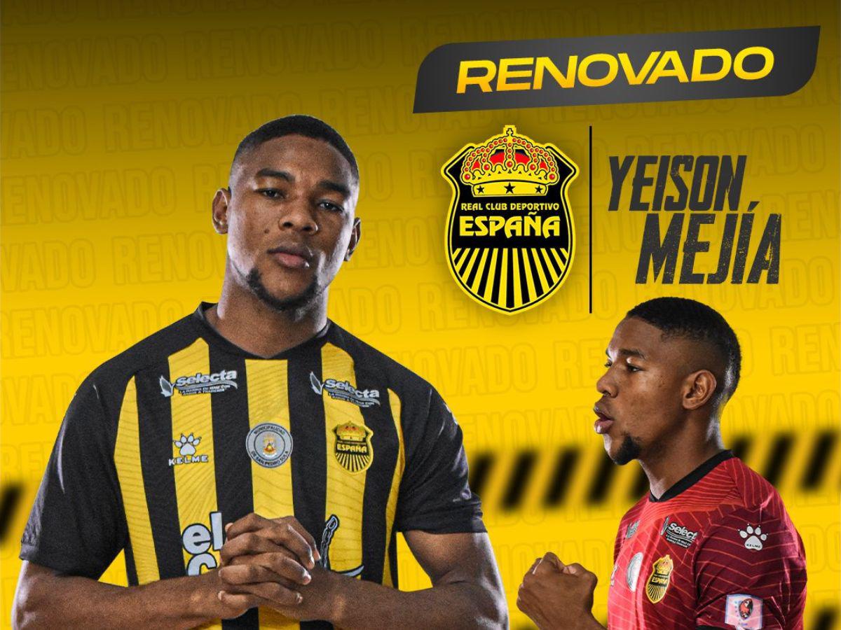 ¡Bombazo! Yeison Mejía renueva con el Real España