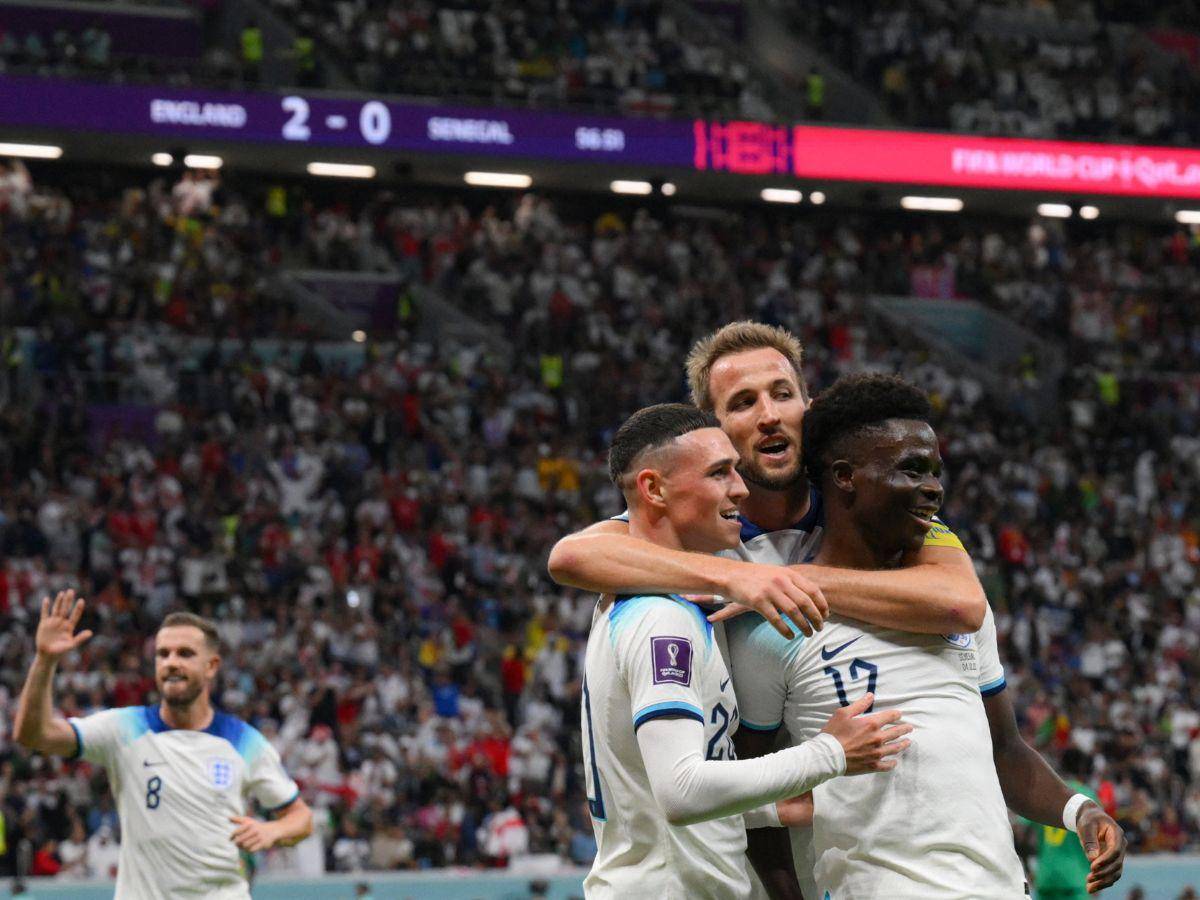 Inglaterra golea 3-0 a Senegal y se enfrentará a Francia en cuartos de final