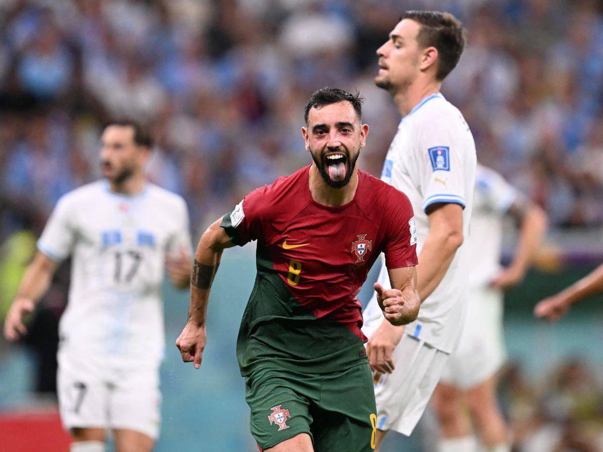 Portugal avanza a octavos de final tras vencer 2-0 a Uruguay con doblete de Fernandes