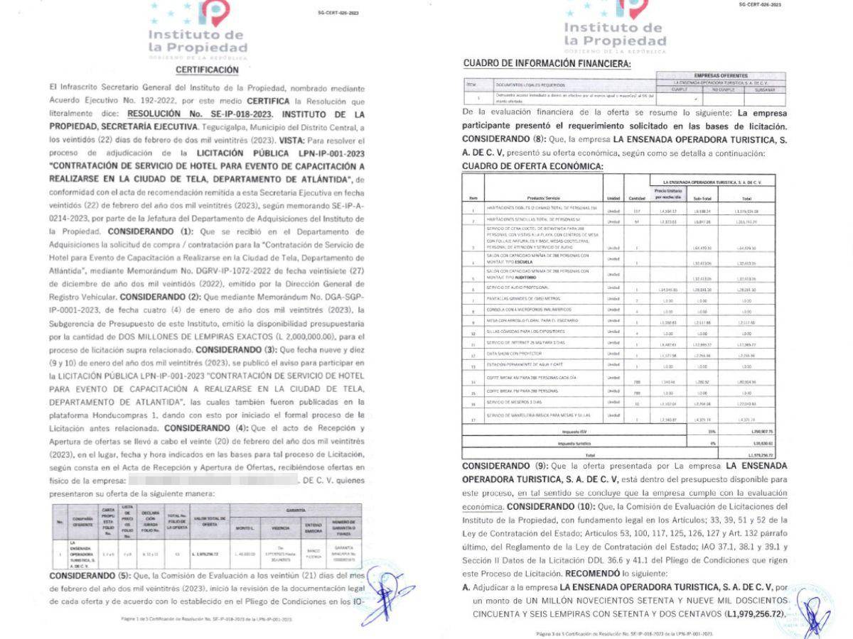 $!Los documentos en poder de la Unidad Investigativa de EL HERALDO Plus evidencian el derroche de dinero en capacitaciones VIP por parte del IP.
