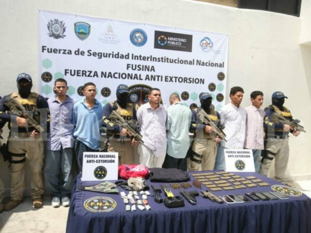Caen seis supuestos miembros de la pandilla 18 tras operativo en Tegucigalpa