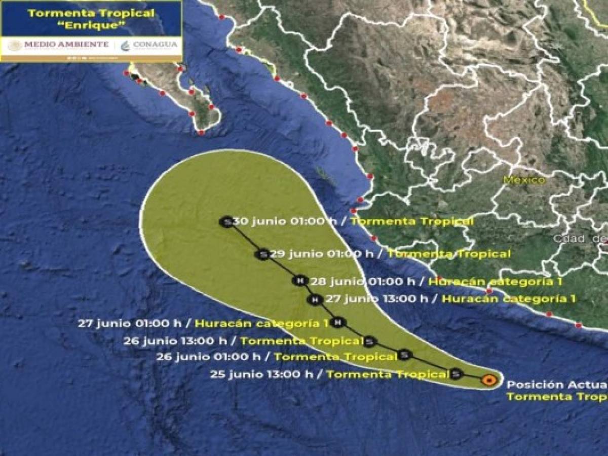 Tormenta tropical Enrique se forma en el Pacífico de México