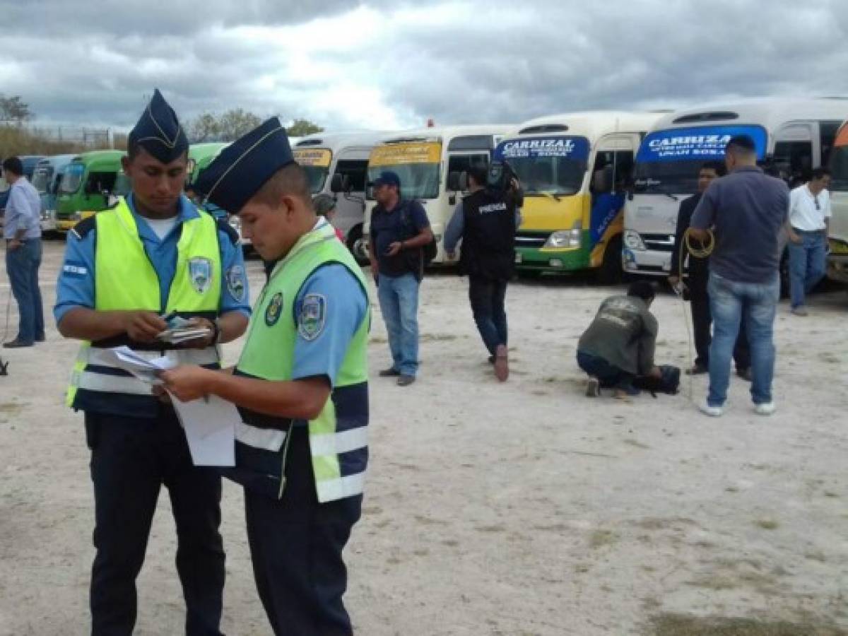 Decomisan 36 unidades del transporte público en la capital de Honduras