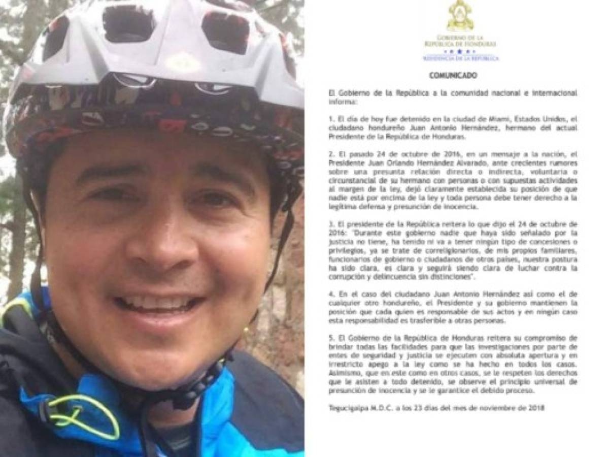 Con comunicado Casa de Gobierno confirmó la captura de Tony Hernández, hermano del presidente de Honduras