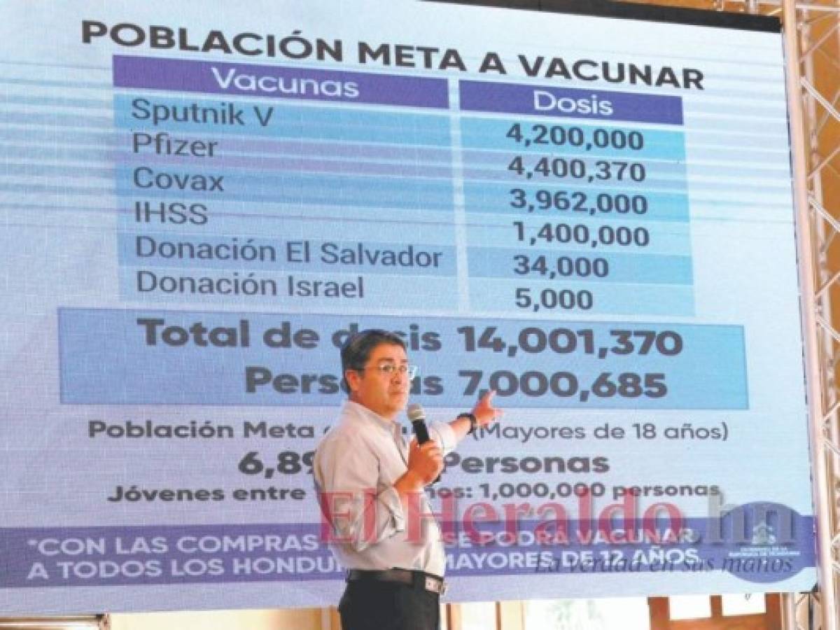 El gobierno espera vacunar a más de siete millones de hondureños. Foto: El Heraldo