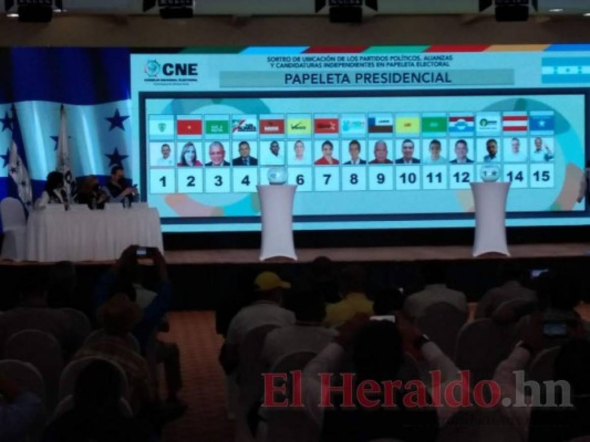 CNE celebró este domingo el sorteo de posiciones en papeleta rumbo a elecciones generales