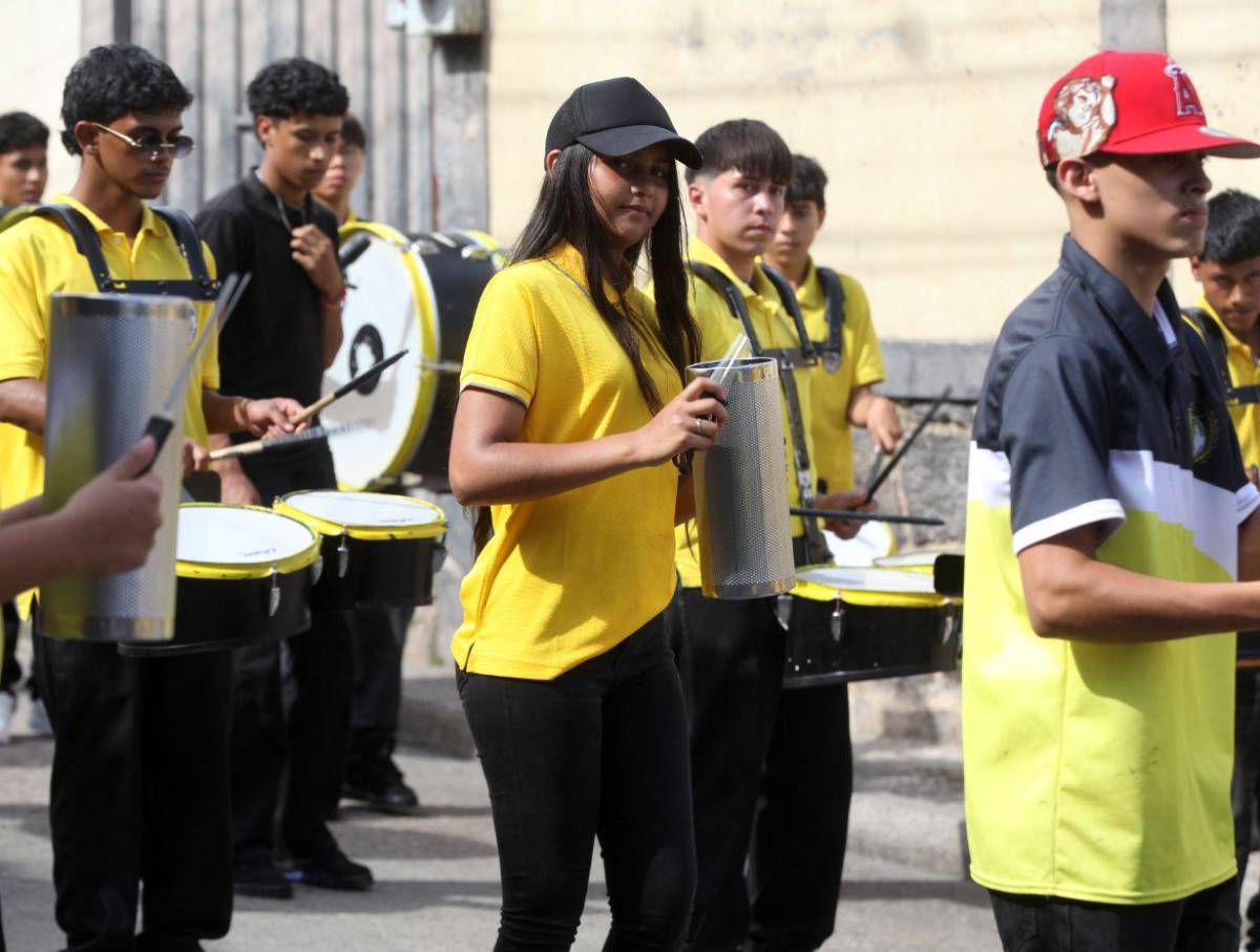 Banda marcial del Instituto San Pablo prepara un repertorio tradicional para los desfiles