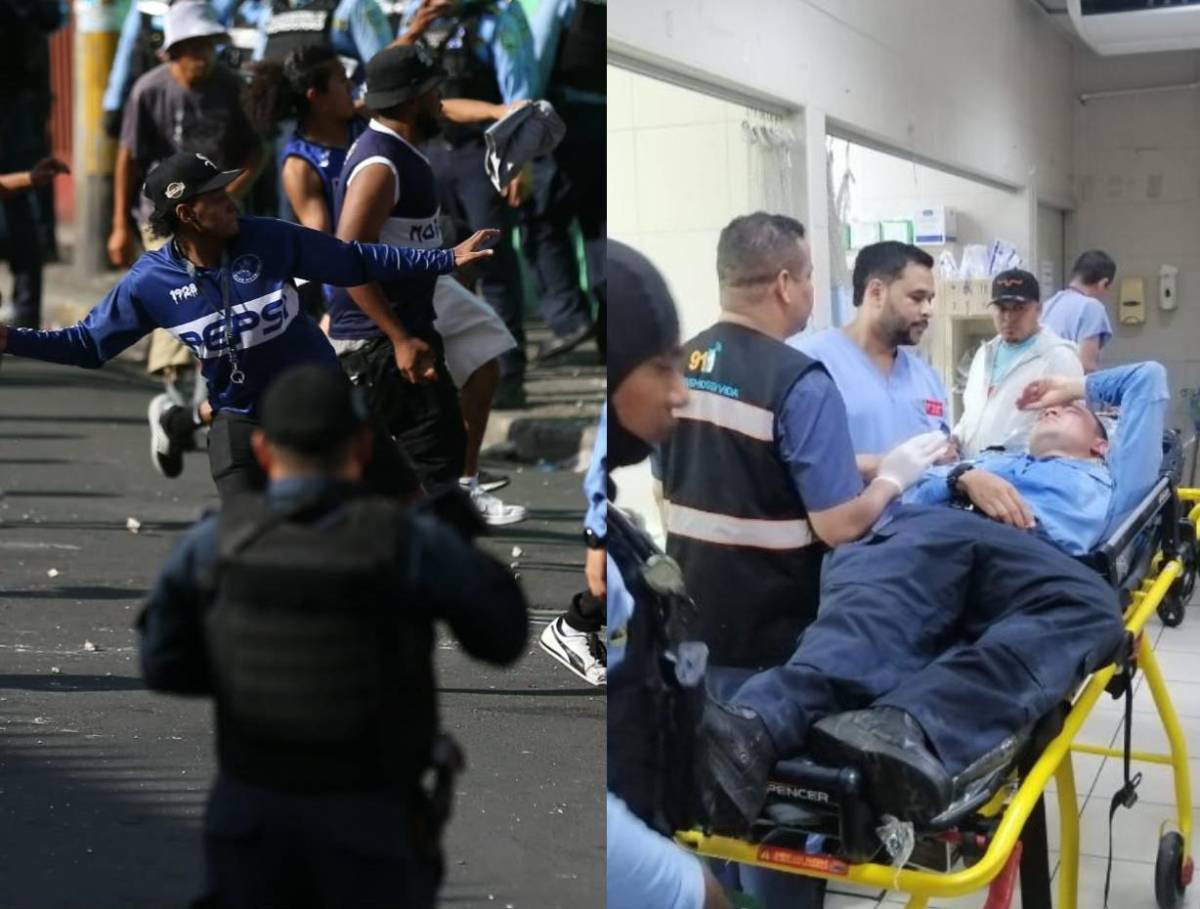 En fotos: Heridos, disparos y un caos total en las afueras del Nacional previo al Motagua vs Olimpia