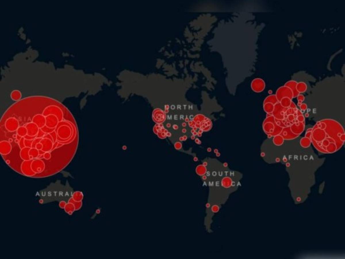 Mapa interactivo para monitorear el coronavirus en tiempo real