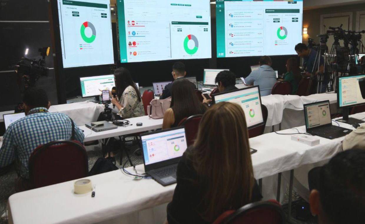 El Consejo Nacional Electoral volvió a actualizar la página de los resultados, luego que estuviera casi un día sin avances por fallas en el internet.