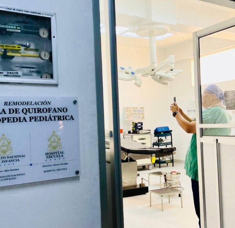 La remodelación del quirófano de ortopedia pediátrica fue posible gracias al apoyo económico del Patronato Nacional de la Infancia (PANI).
