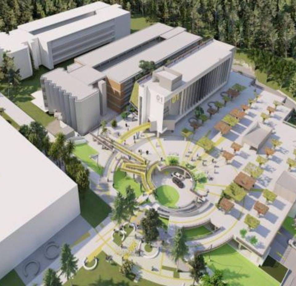 El moderno proyecto contará con tres edificios para diferentes funciones académicas.