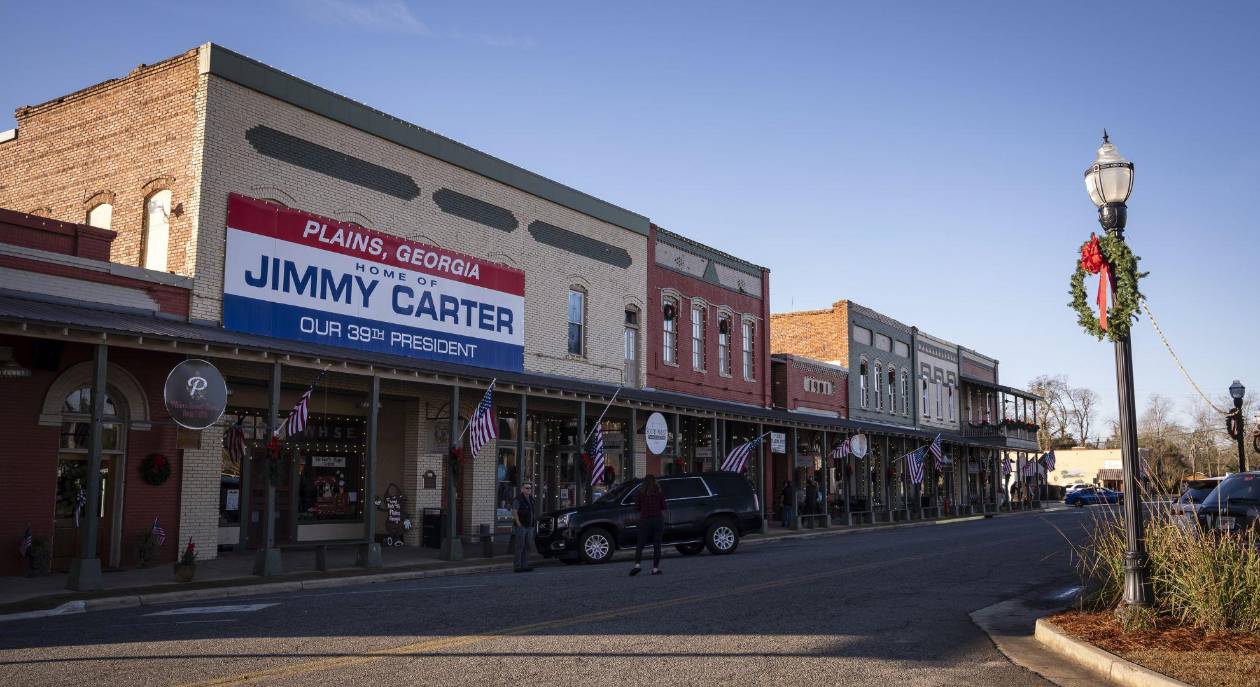 Plains, el pueblo “refugio” de Jimmy Carter después der ser presidente