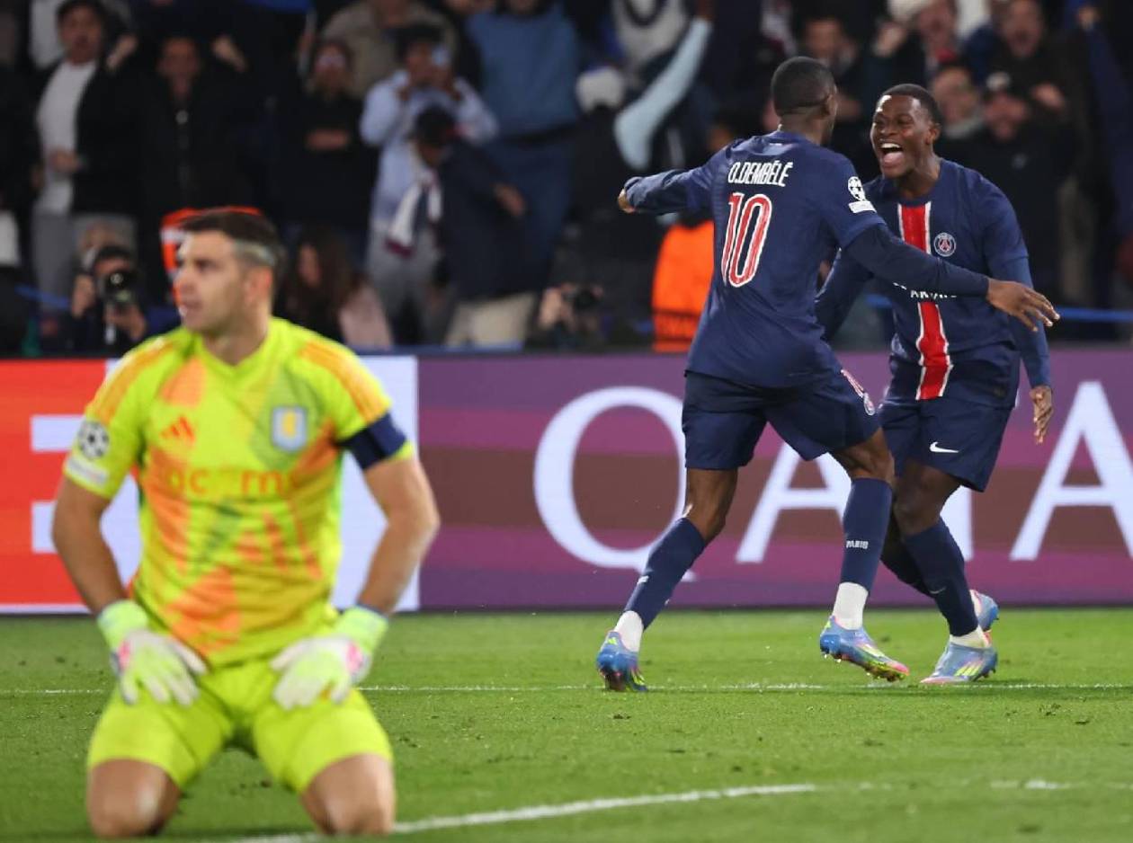 PSG vence al Aston Villa del 'Dibu' y lo deja contra las cuerdas en Champions League