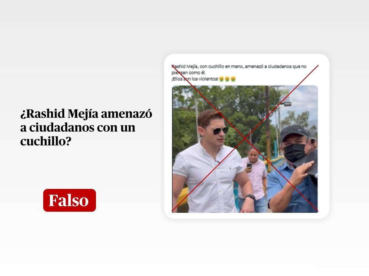 Rashid Mejía no amenazó a ciudadanos con cuchillo: foto fue sacada de contexto