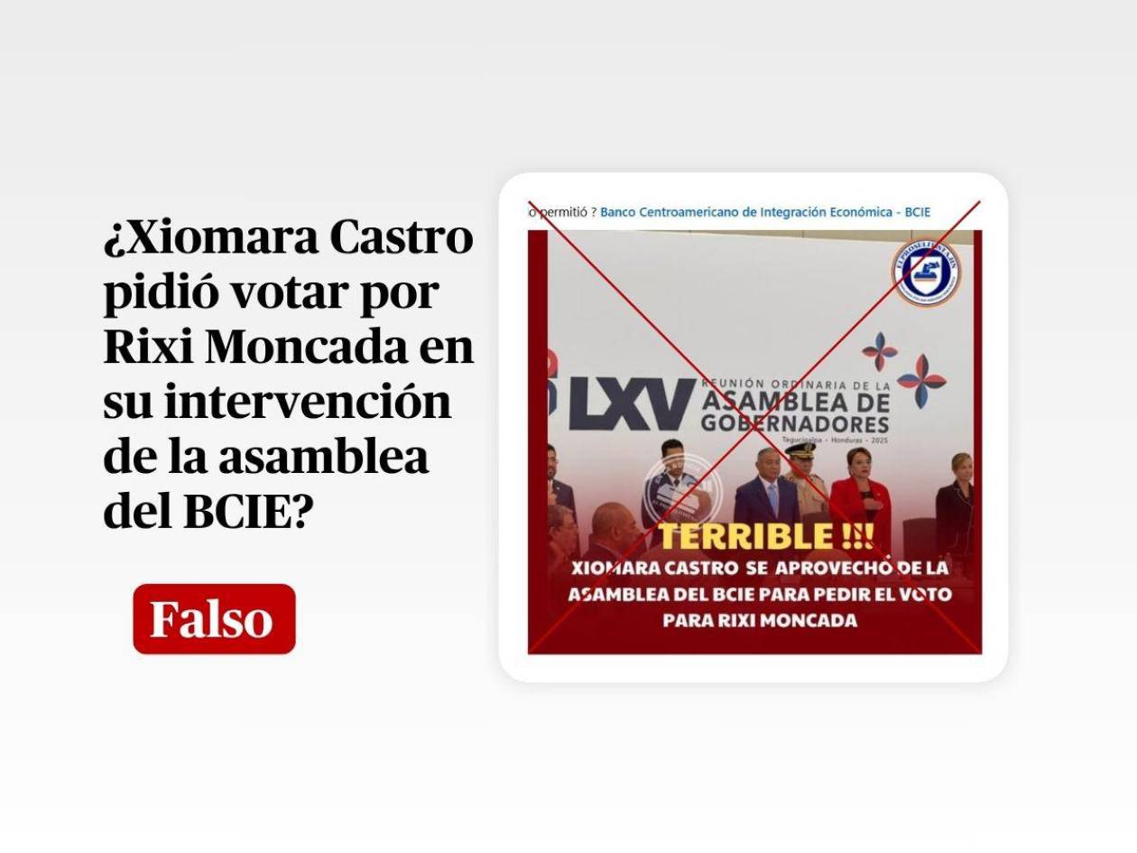 Xiomara Castro no pidió el voto para Rixi Moncada durante la asamblea del BCIE