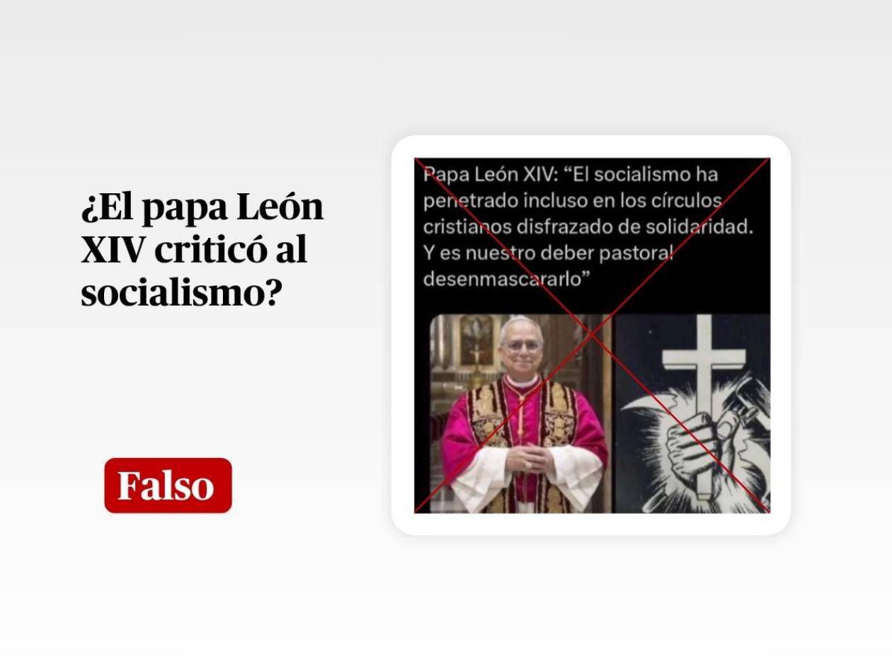 No hay registro de la supuesta cita del papa León XIV criticando al socialismo
