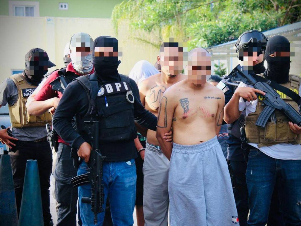 Capturan a cinco presuntos integrantes de la Pandilla 18 en Comayagüela