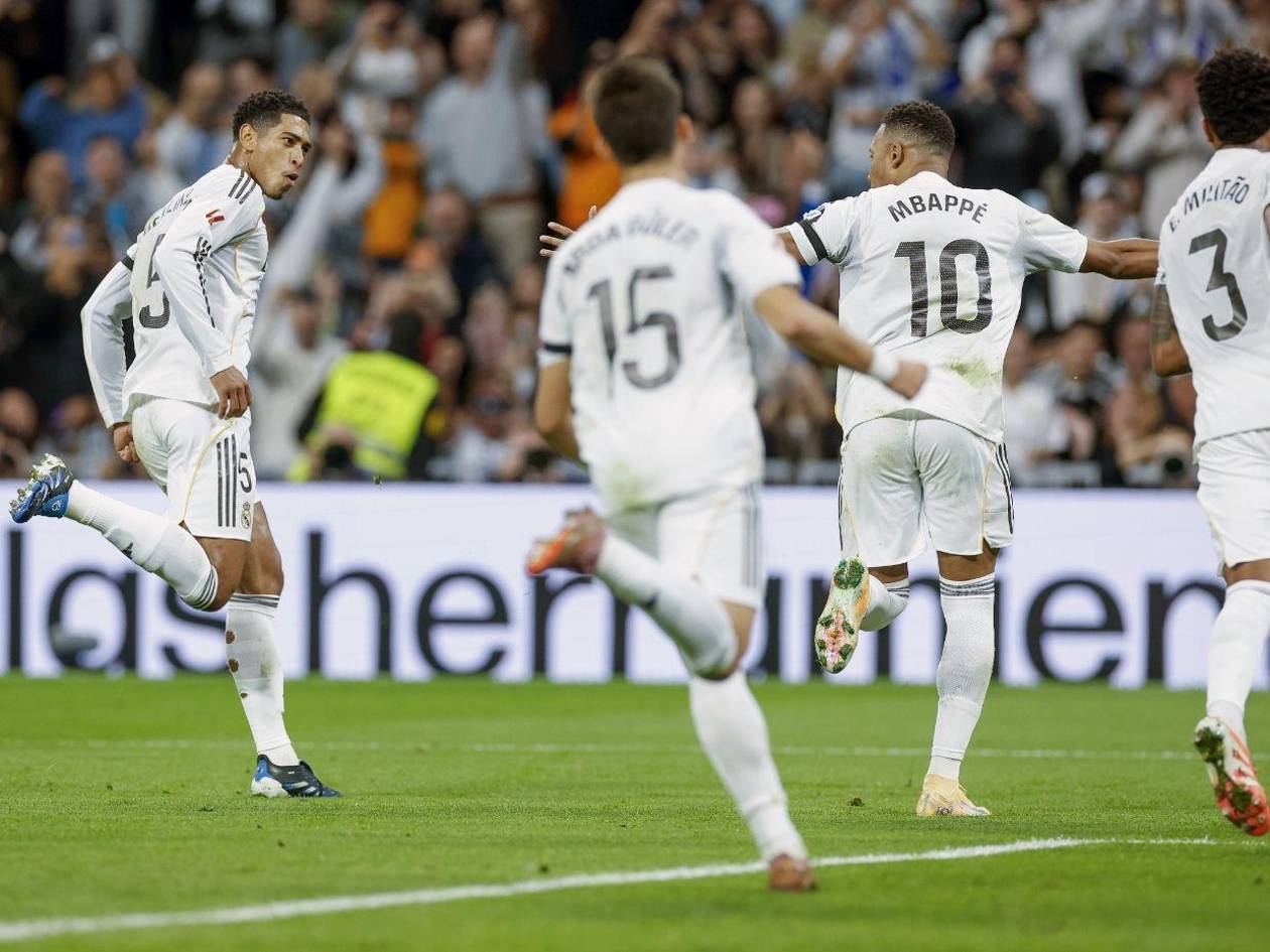 Real Madrid golea a Valencia 4-0 con doblete de Mbappé y golazos de Bellingham y Carreras