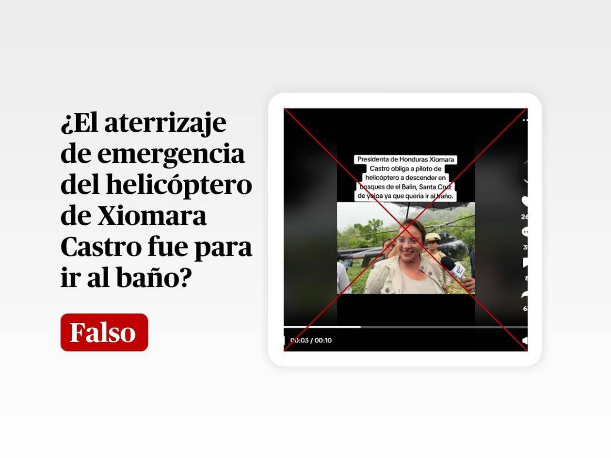 Helicóptero aterrizó por mal clima, no por necesidad fisiológica de la presidenta