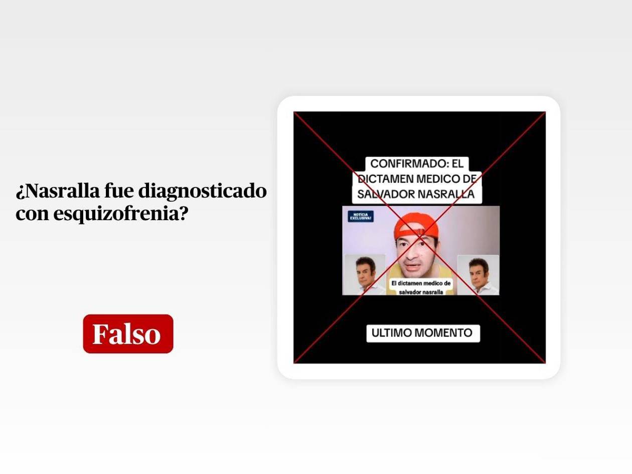 No hay evidencia de que Nasralla fue diagnosticado con esquizofrenia en 2021