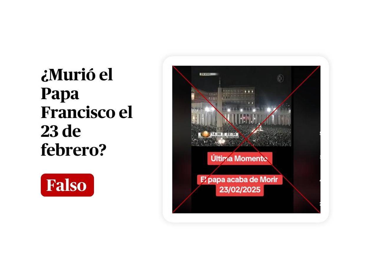 Al 24 de febrero, no hay información oficial sobre la muerte del papa Francisco