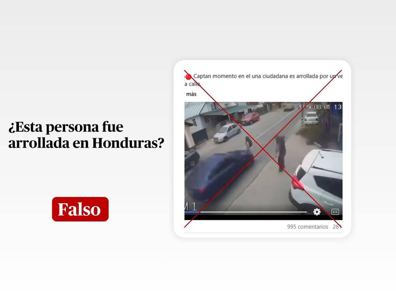 Video de atropello circula con contexto falso: no ocurrió en Honduras