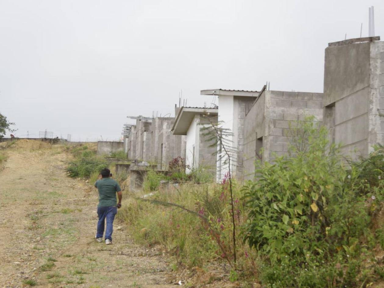 Abandonadas entre la maleza se encuentran las viviendas de Villa Solidaridad