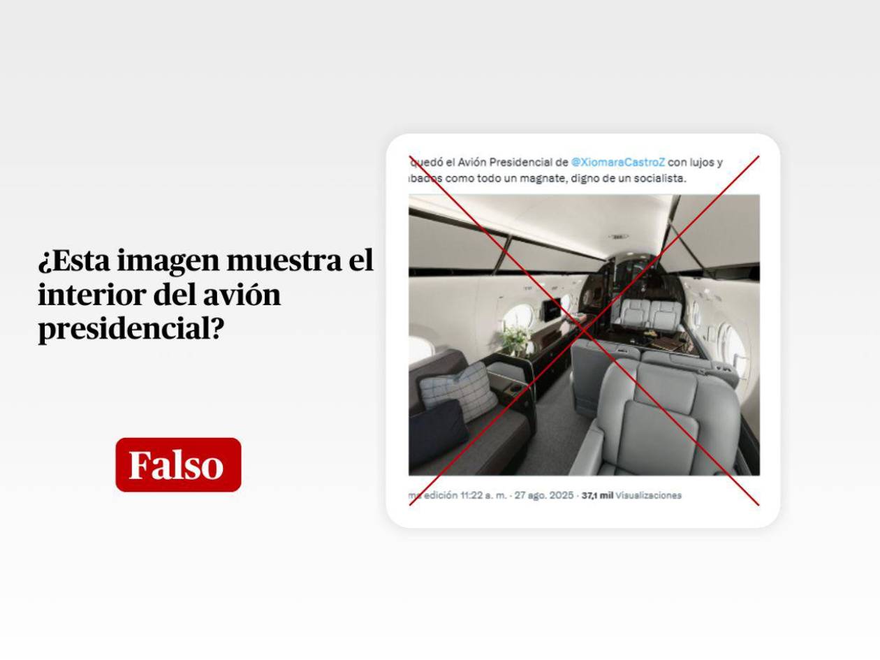 Esta fotografía no corresponde al interior del avión presidencial tras su mantenimiento