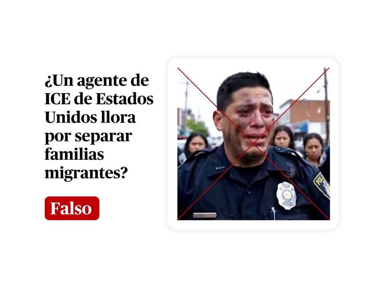 Este video de un agente de inmigración de EEUU llorando por no querer “separar familias” está generado con IA