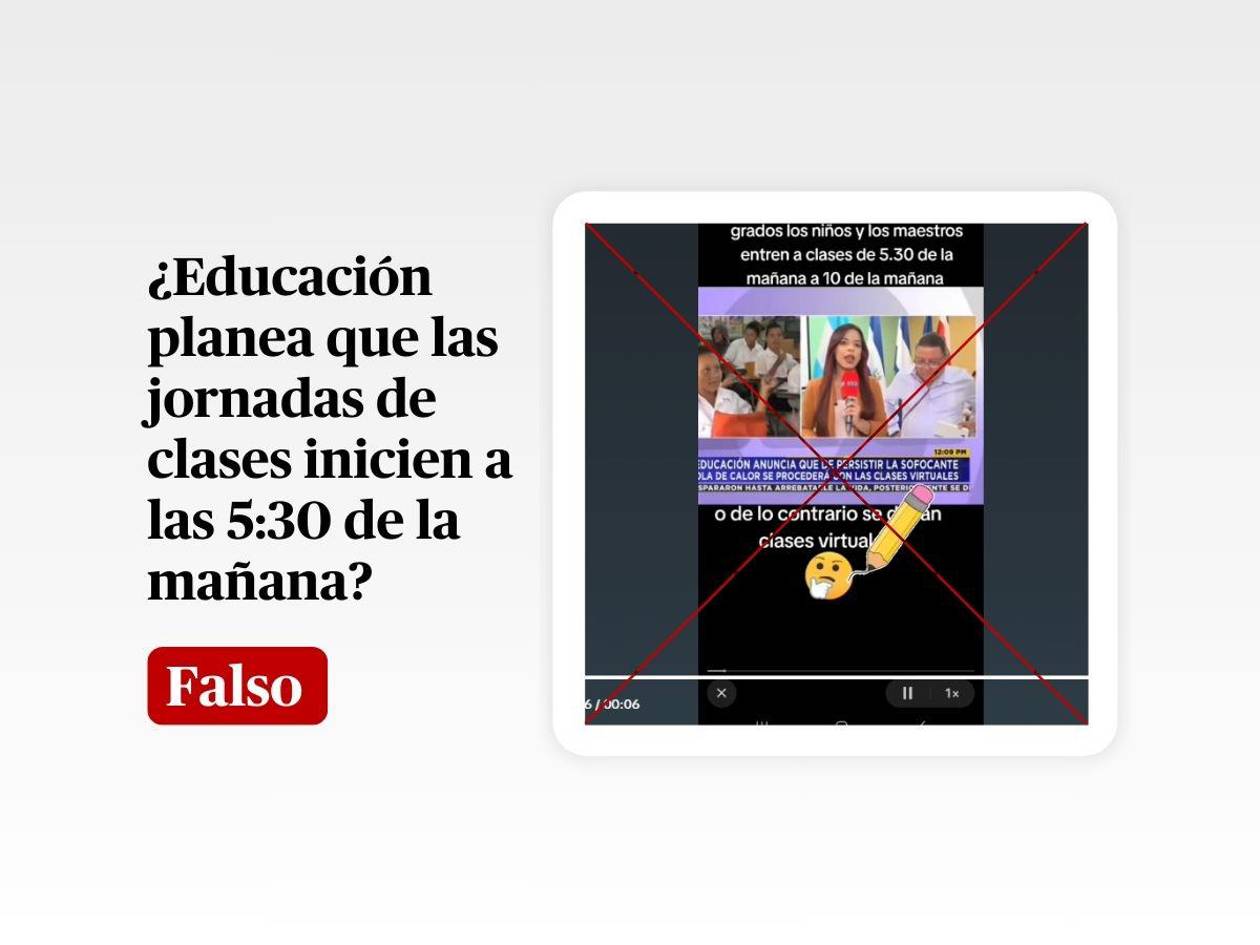 Educación no ha propuesto iniciar las clases a las 5:30 de la mañana por ola de calor