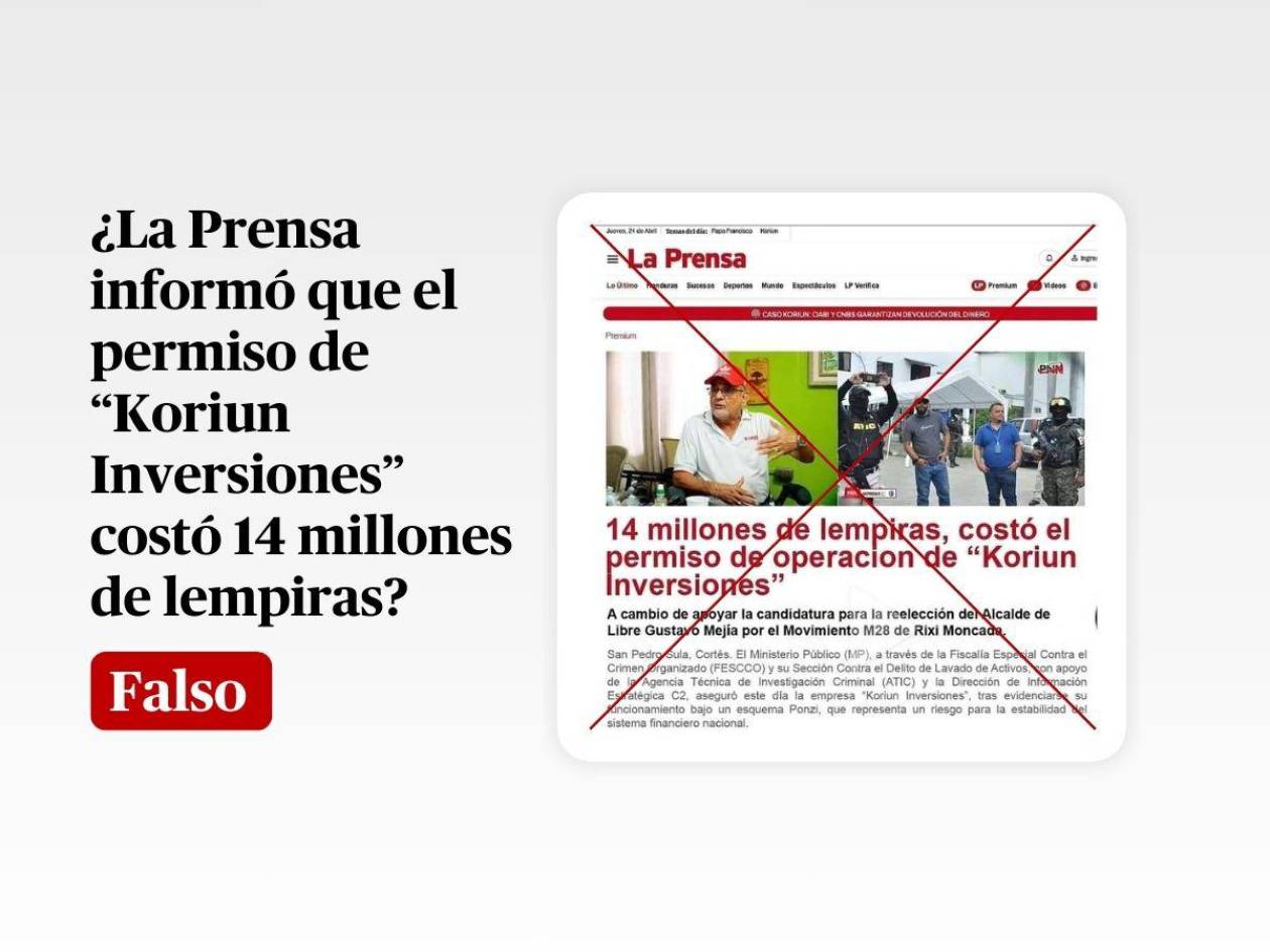 Suplantan a La Prensa para desinformar sobre el caso Koriun
