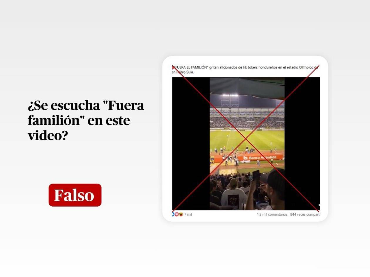 Este video del partido de los tiktokers fue modificado para agregar consigna Fuera familión