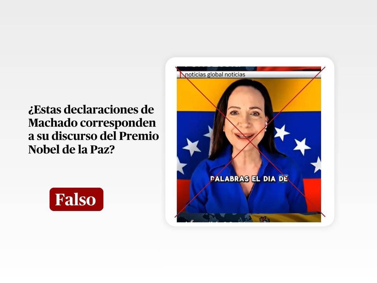 Este discurso de María Corina Machado no es por el Premio Nobel de la Paz