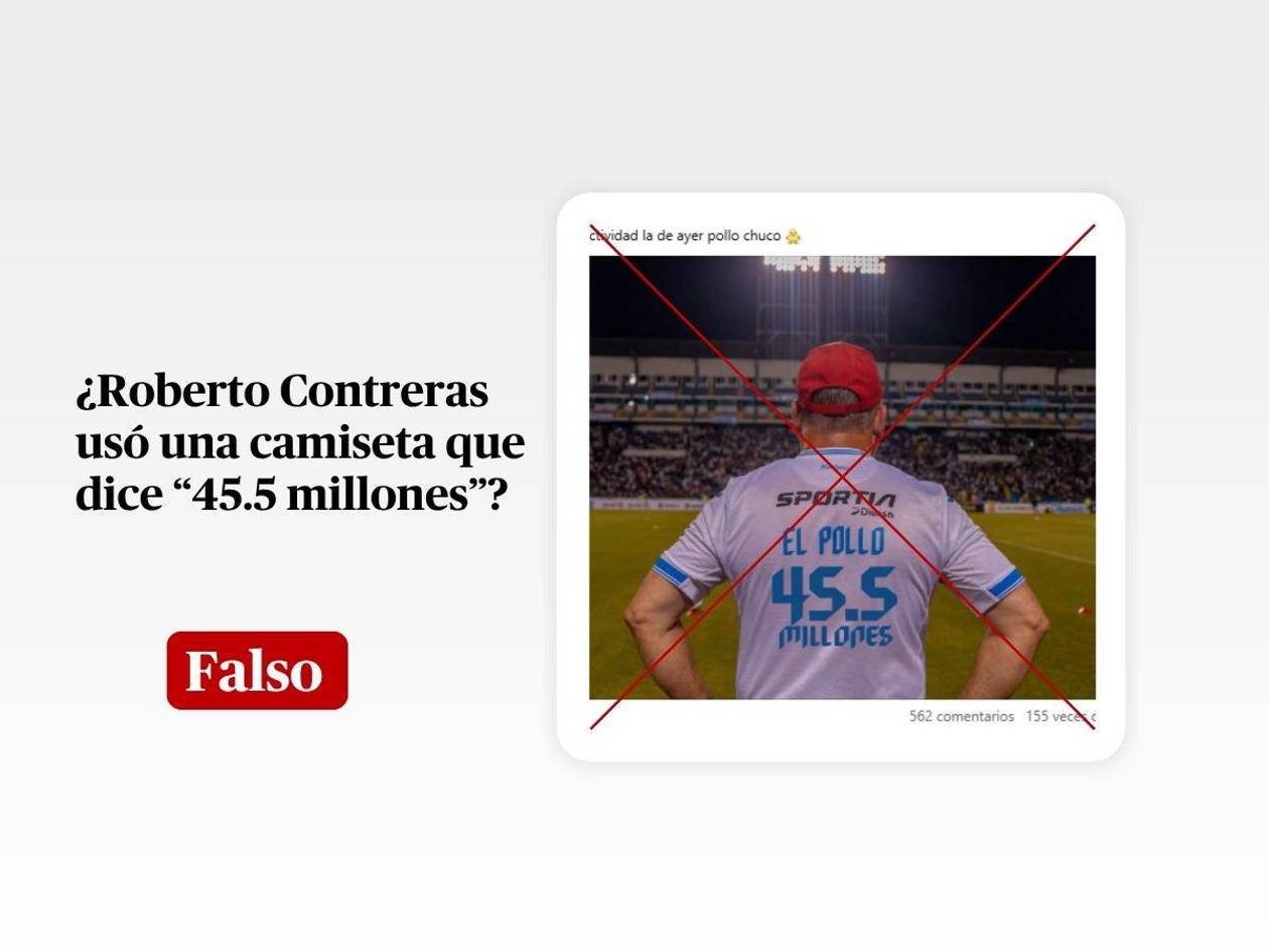 Cuidado con esta imagen de Roberto Contreras con la camisa de 45.5 millones, está manipulada