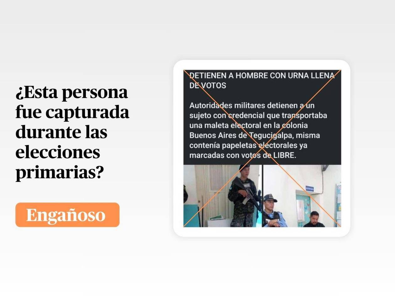 Foto de persona supuestamente detenida durante elecciones fue sacada de contexto