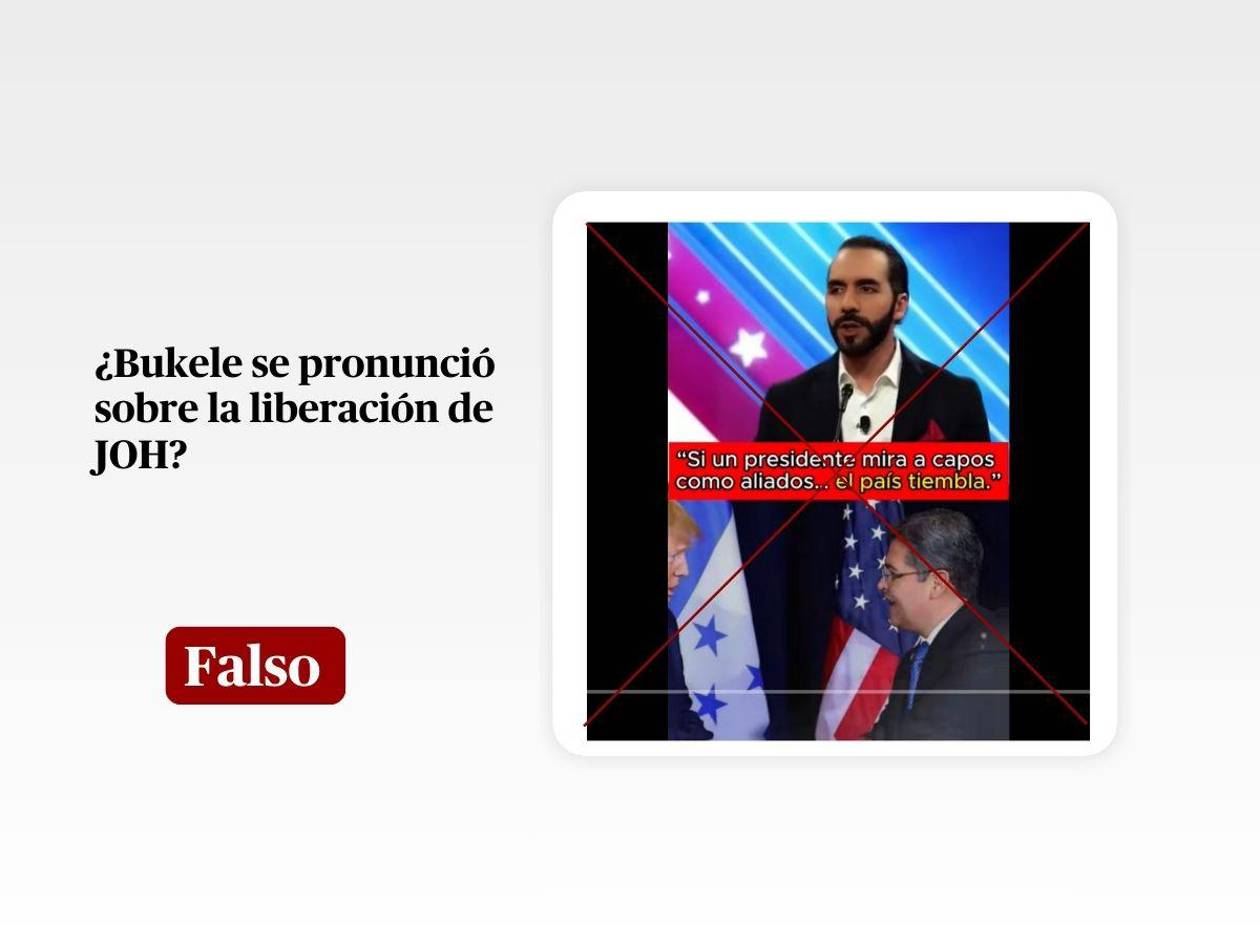 Bukele no se pronunció sobre liberación de JOH en EUA