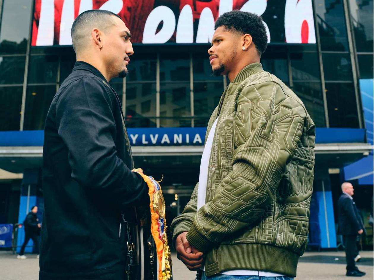 Teófimo López expone sus cinturones ante Shakur Stevenson: lo vamos a noquear