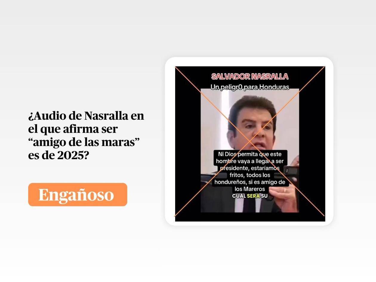 Audio en el que Nasralla dice ser amigo de las maras es antiguo