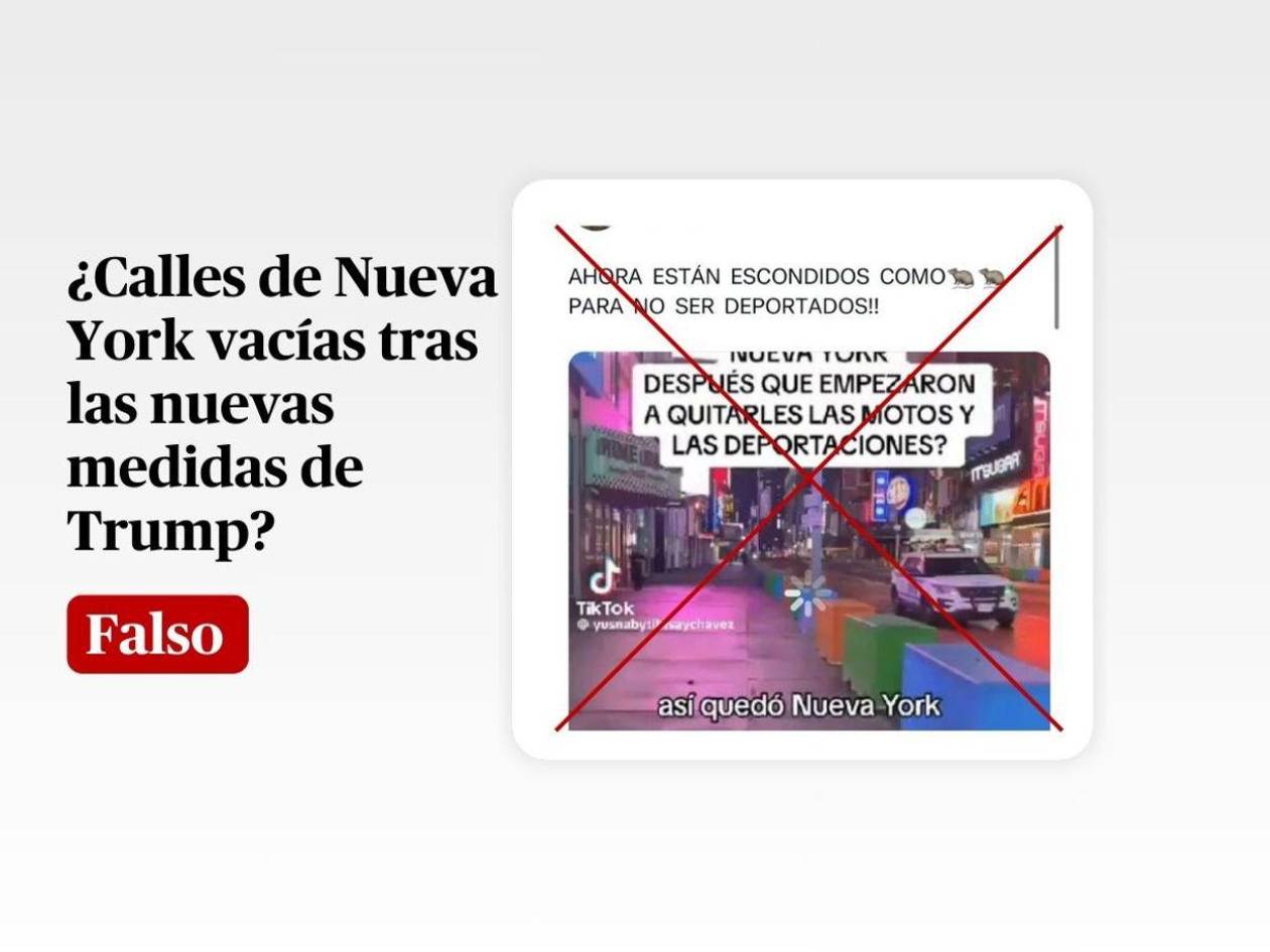 Video de calles vacías en Nueva York no está asociado a las medidas migratorias de Trump
